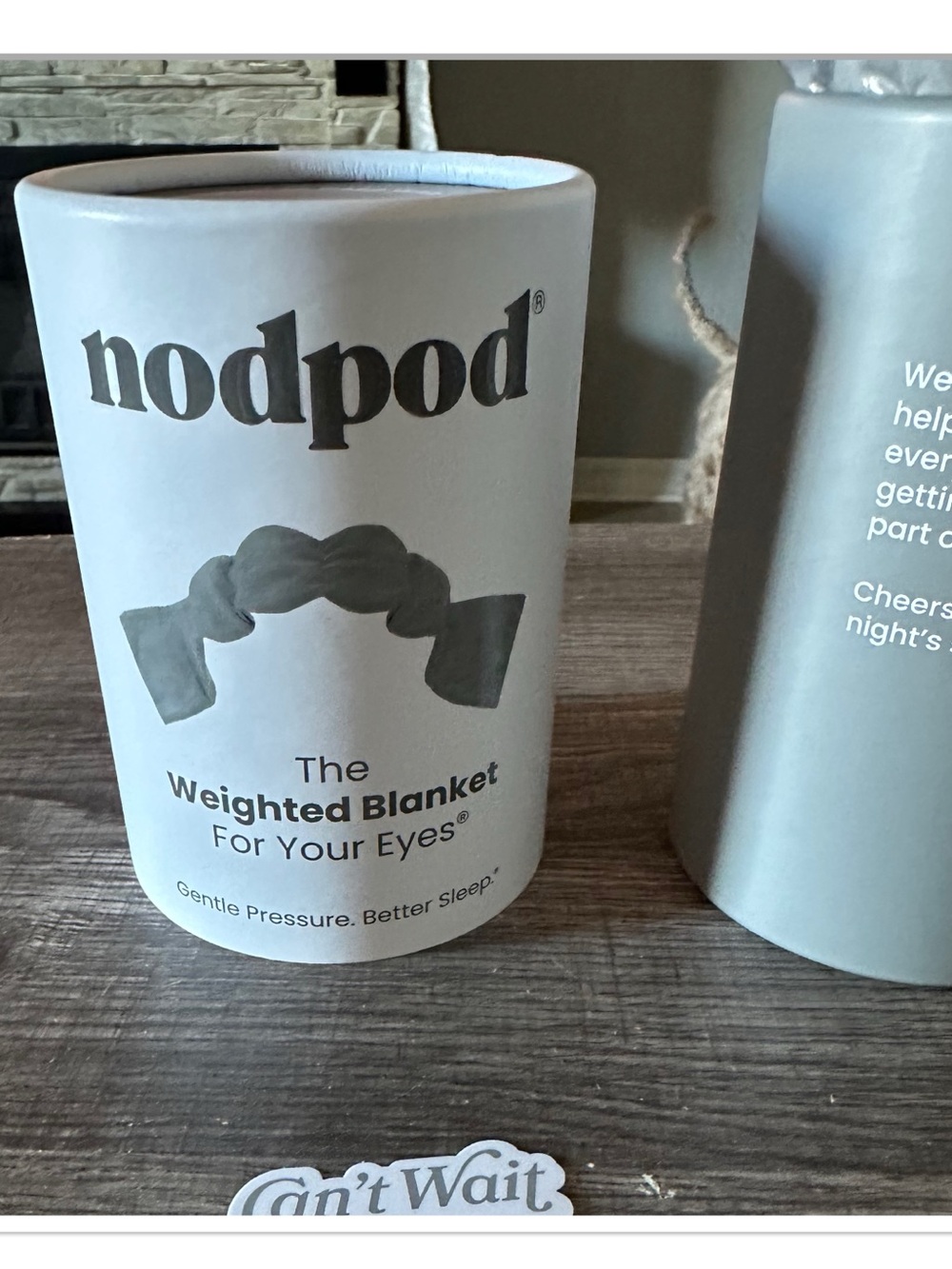 nodpod Gray Weighted Eye Blanket — Gentle Pressure for Better Sleep